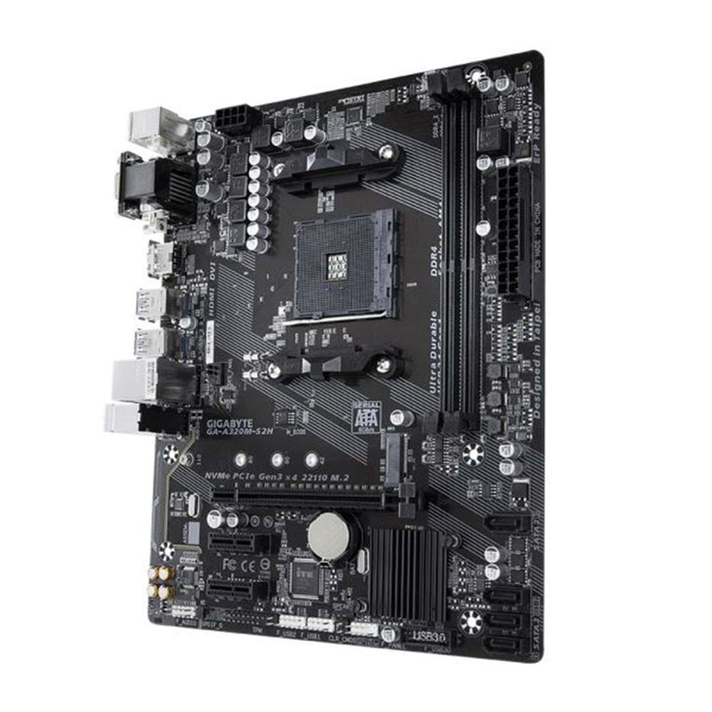 Gigabyte AMD A320 Socket AM4 Ryzen DDR4 M.2 HDMI DVI VGA Anakart A320M-S2H