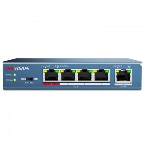 Hikvision DS-3E0105P-E/M 5 Port 1x100Mbps + 4x100Mbps PoE 58W Switch