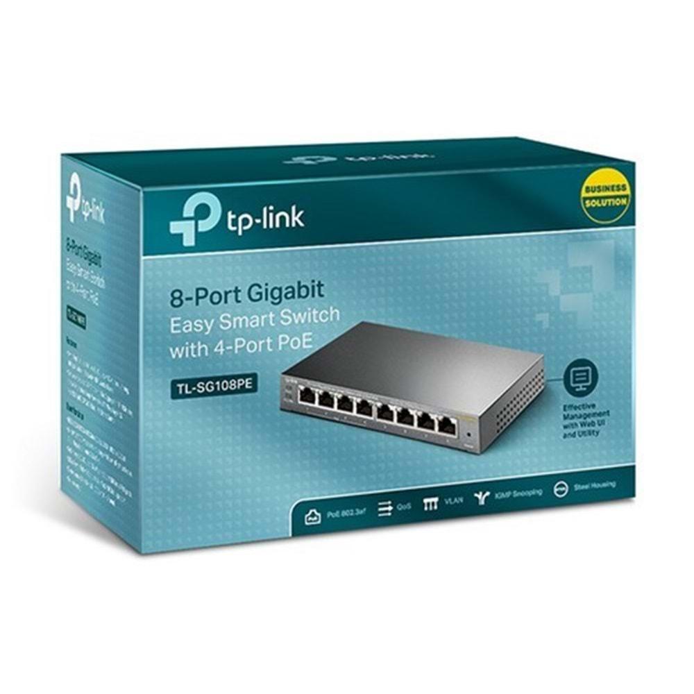 TP-Link TL-SG108PE 8 Port 4-Port PoE Gigabit Easy Smart Switch