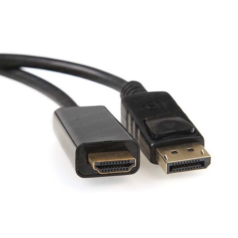 Dark 1.8 Metre 4K Destekli DisplayPort - HDMI Kablo (Altın Uçlu 2160P) (DK-CB-DPXHDMIL184K)