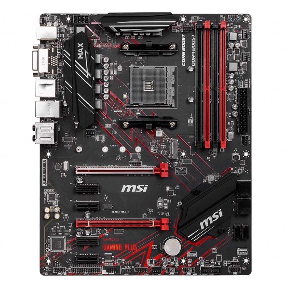 Msi B450 GAMING PLUS MAX B450 DDR4 HDMI/DVI AMD4 Anakart