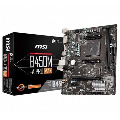 Msi B450M-A PRO MAX B450 DDR4 HDMI DVI AM4 Anakart