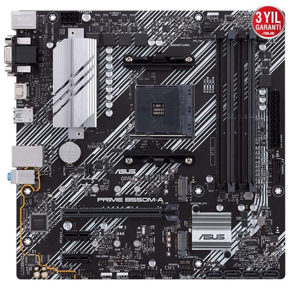 Asus Prime B550M-A AMD DDR4 HDMI/DVI/VGA PCI 4.0 AM4 Anakart