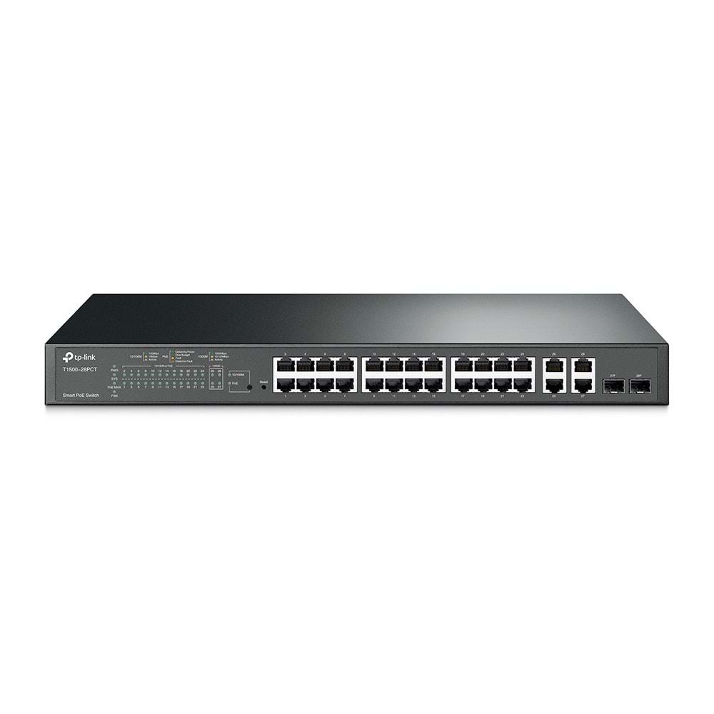 TP-Link T1500-28PCT(TL-SL2428P) 24Port 10/100Mbps+4Port Gigabit PoE+ SmartSwitch