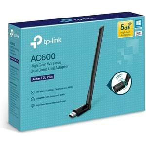 TP-Link Archer T2U Plus AC 600 Mbps Antenli Wireless USB Adaptör