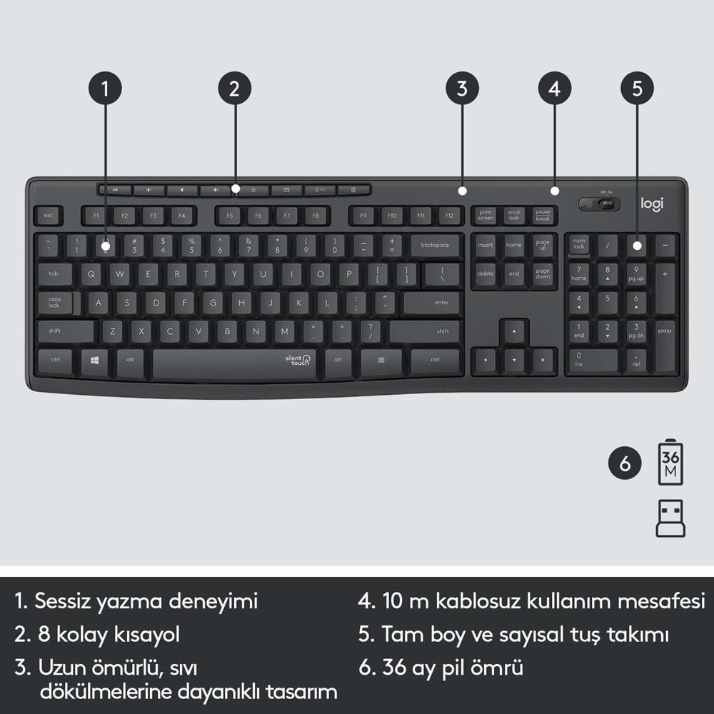 Logitech MK295 Kablosuz Klavye & Mouse Set 920-009804