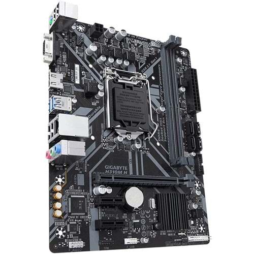 Gigabyte H310 Soket LGA1151 DDR4 2666 MHz DVI-D VGA V.1 Anakart H310M-H