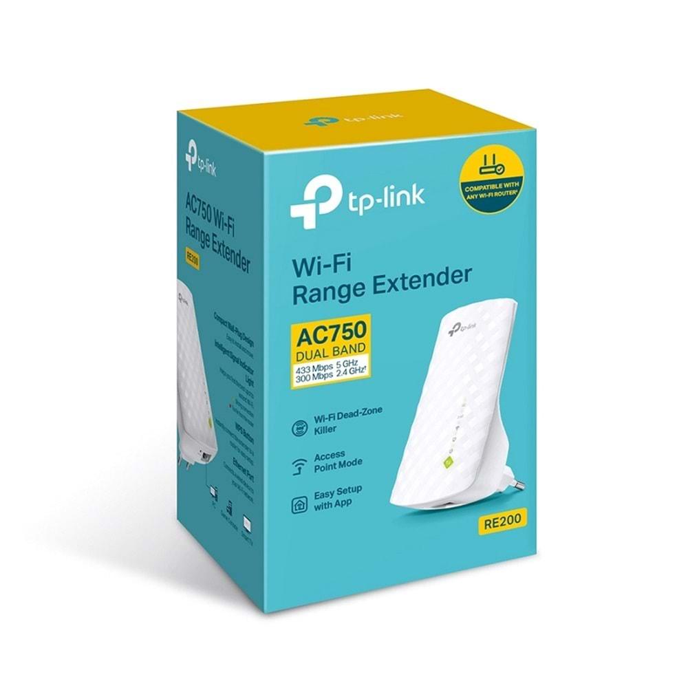 TP-Link Archer RE200 750Mbps Kablosuz AC Dual Band AP