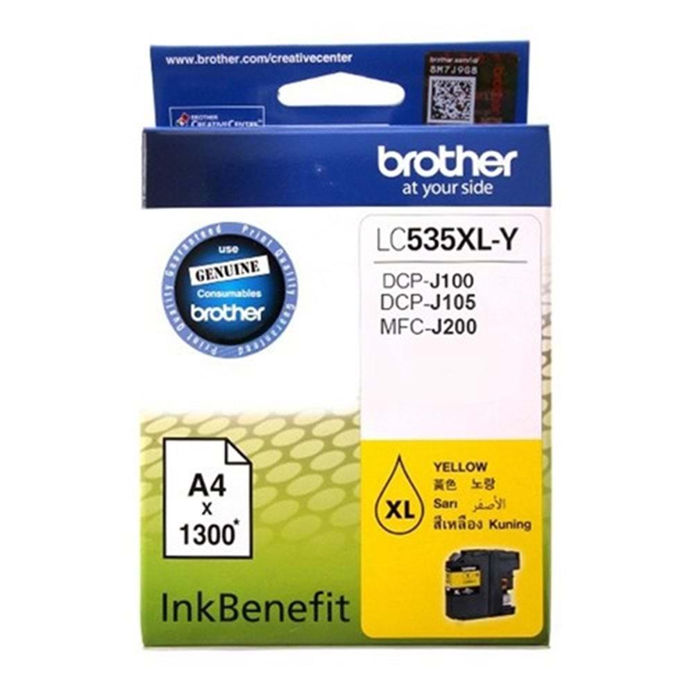 Brother Kartuş LC535XLY Sarı 1300 Syf