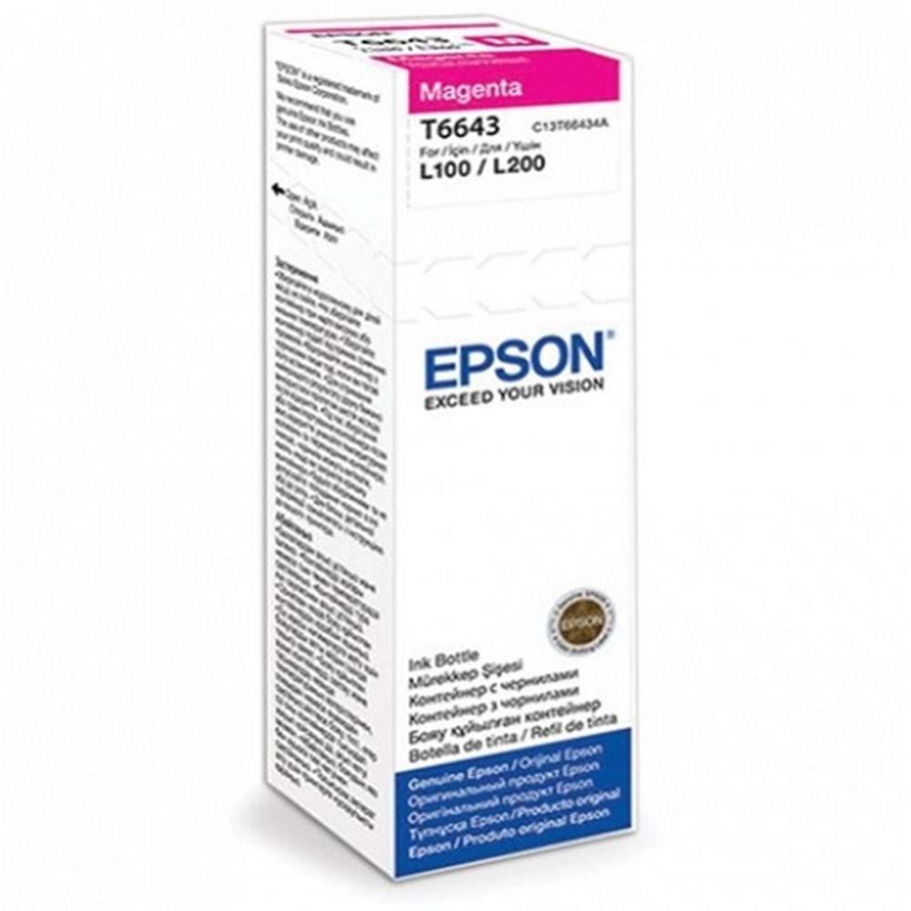 Epson Renkli Kartuş T6643 Kırmızı Mürekkep 70ml