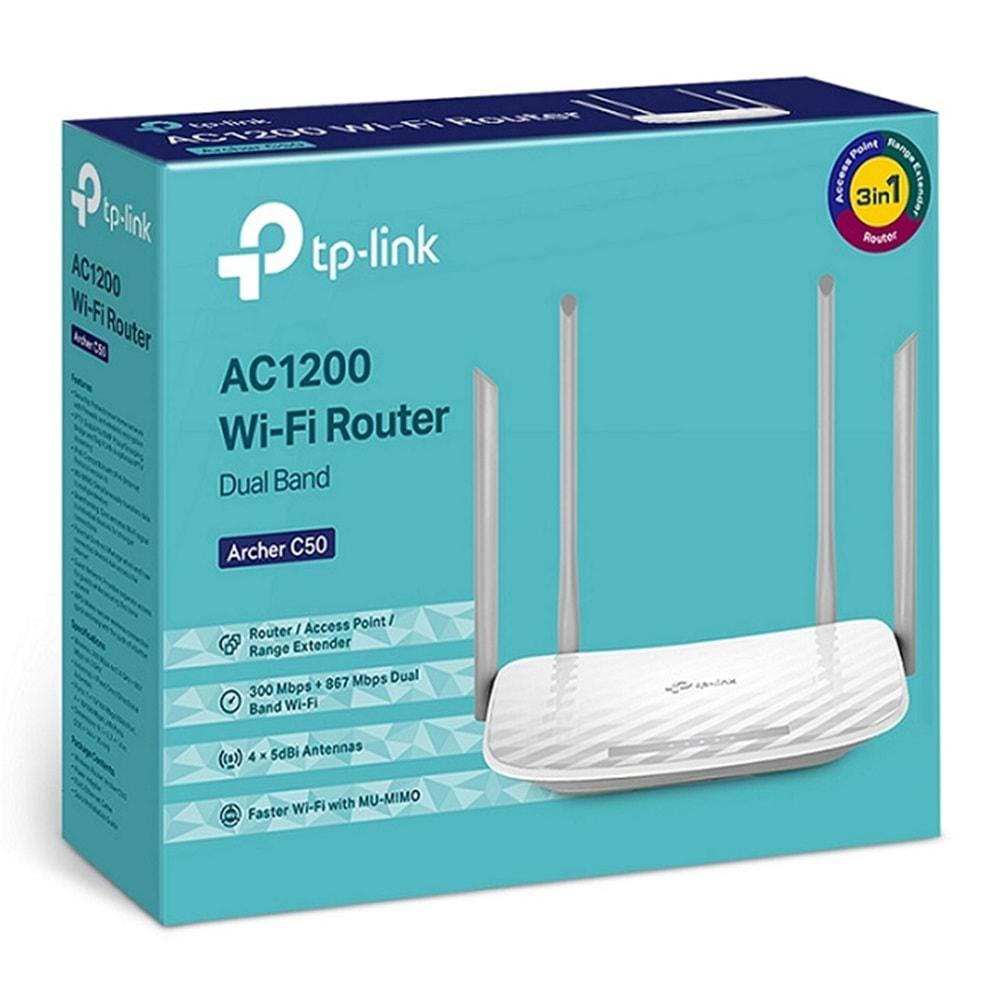 TP-Link Archer C50 AC 867 Mbps Kablosuz Dual Band Access Point