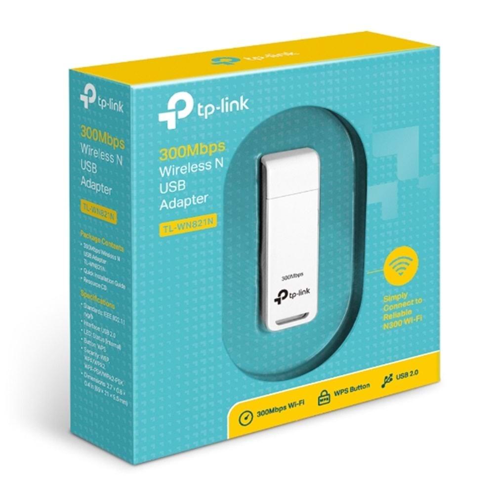 TP-Link TL-WN821N Kablosuz,300Mbps USB Ağ Adaptörü