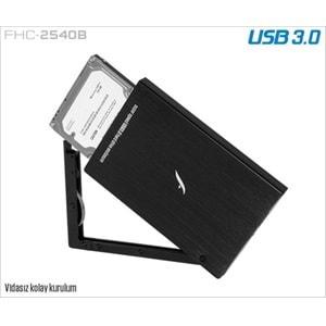 Frisby FHC-2540B 2.5 SATA Vidasız Harici HardDisk Kutusu USB 3.0