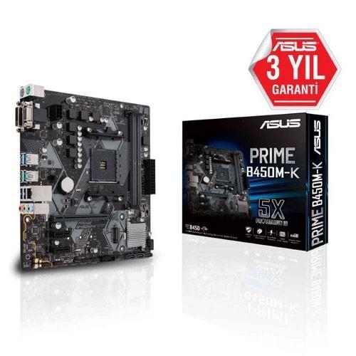 Asus Prime B450M-K AM4 DDR4 MATX Anakart