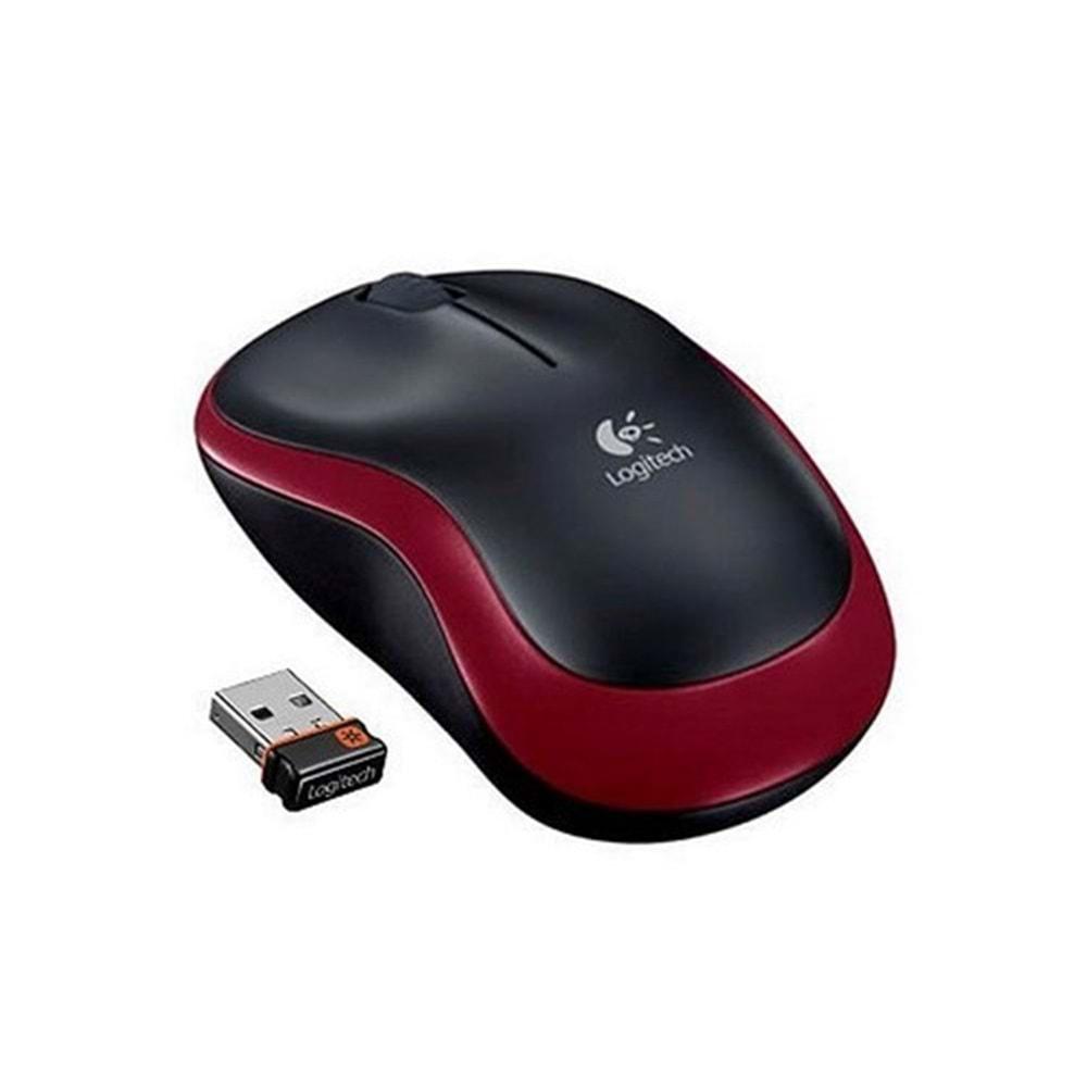 Logitech M185 Kablosuz Mouse Usb Siyah-Kırmızı 910-002237