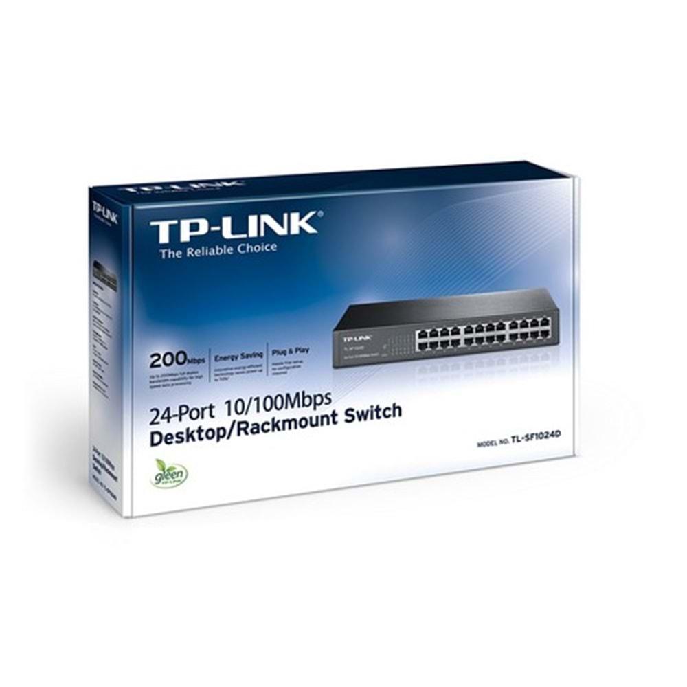 TP-Link TL-SF1024D 24 Port 10/100 13 Çelik Kasa Swich