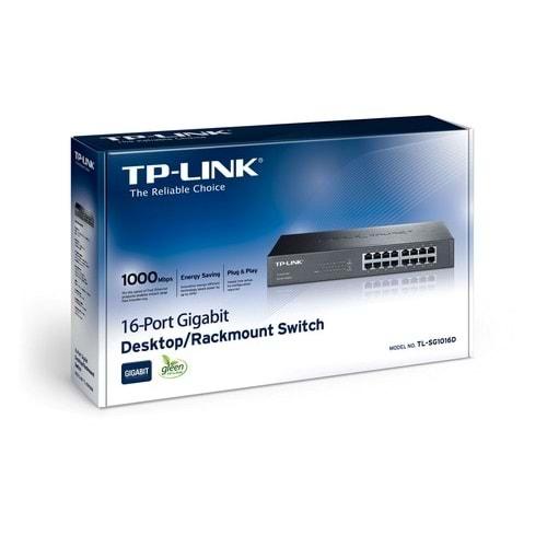 TP-Link TL-SG1016D 16-Port Gigabit % 40 Enerji Tasarruflu Switch