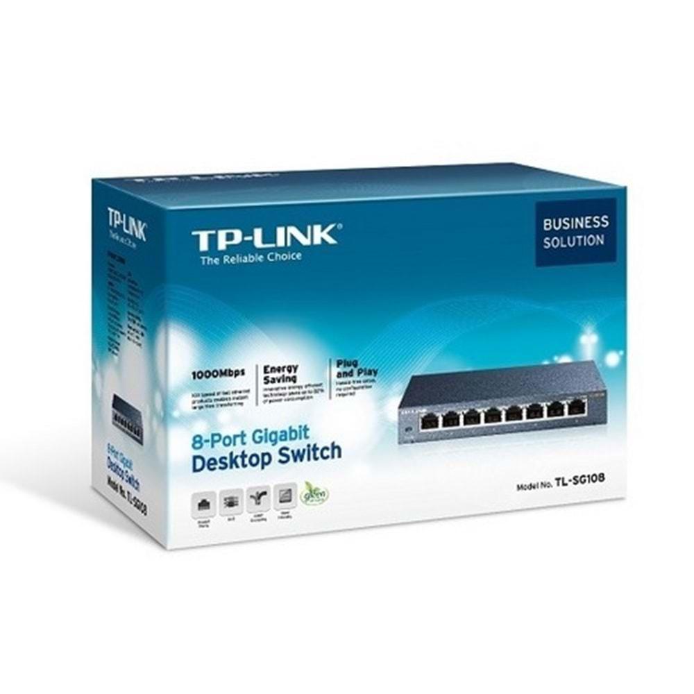 TP-Link TL-SG108 8 Port Gigabit Qos Destekli Tak Kullan