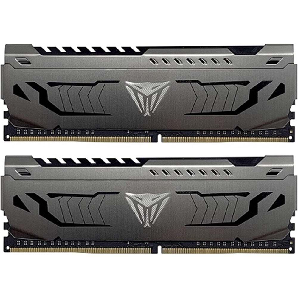 Patriot 32GB 16GBx2 3200MHz DDR4 Dual Siper Steel Siyah Gaming Masaüstü RAM PVS432G320C6K