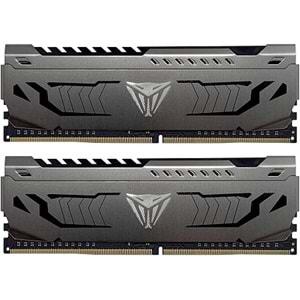 Patriot 32GB 16GBx2 3200MHz DDR4 Dual Siper Steel Siyah Gaming Masaüstü RAM PVS432G320C6K