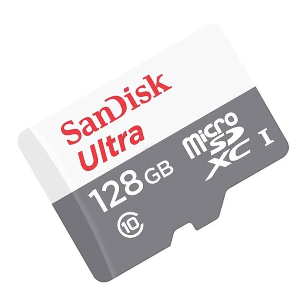 Sandisk 128 GB Ultra mSDXC 80MB/s Class 10 UHS-I Micro SD Hafıza Kartı SDSQUNR-128G-GN6MN