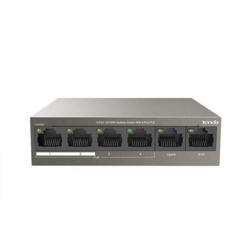 Tenda 6 Port 10/100M 4 Port PoE Switch TEF1106P-4-63W