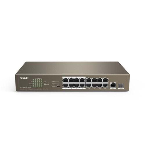 Tenda 16 Port POE 10/100 +1 Gigabit/SFP Slots Switch TEF1118P-16-150W