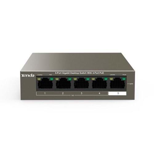 Tenda 5 Port Gigabit Masaüstü Switch 4 Port PoE TEG1105P-4-63W