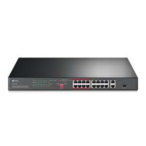 TP-Link TL-SL1218P 16-Port 10/100Mbps + 2-Port Gigabit Rackmount Switch PoE+