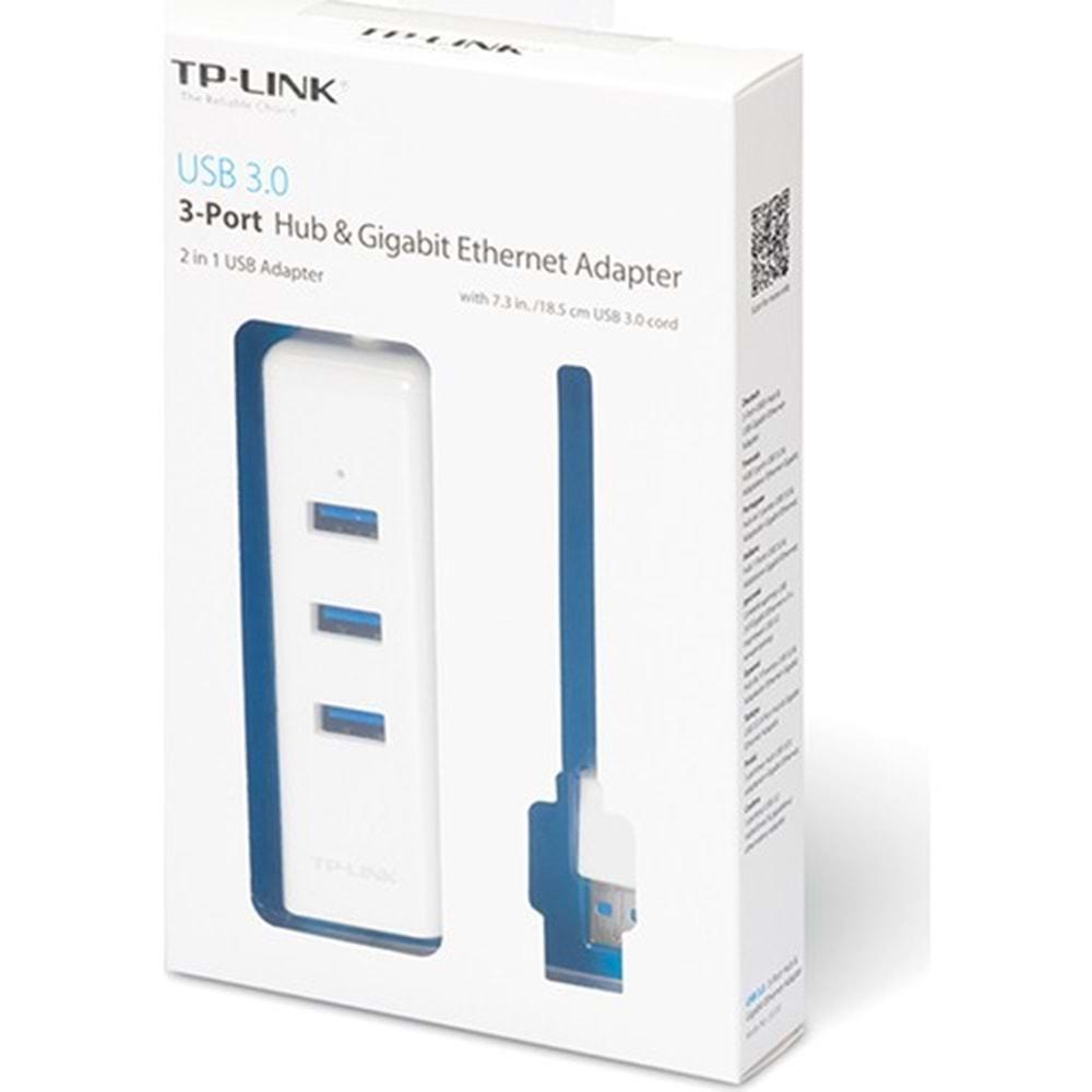 TP-Link UE330 USB 3.0 3 Port Hub ve Ethernet Adaptör Çoklayıcı